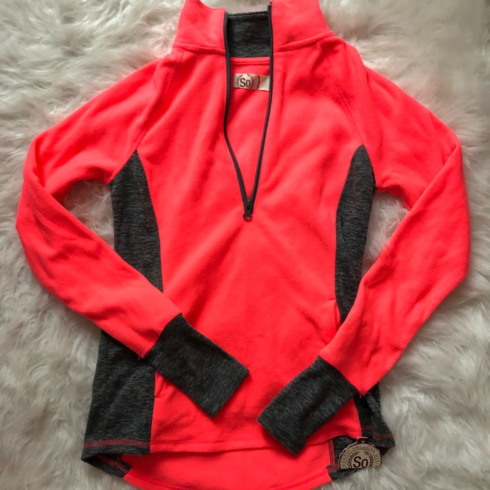 Fleece half zip sweatshirt